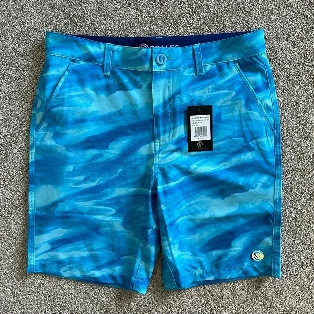 Scales Bahamas Current Short in Aqua‎ Size 30